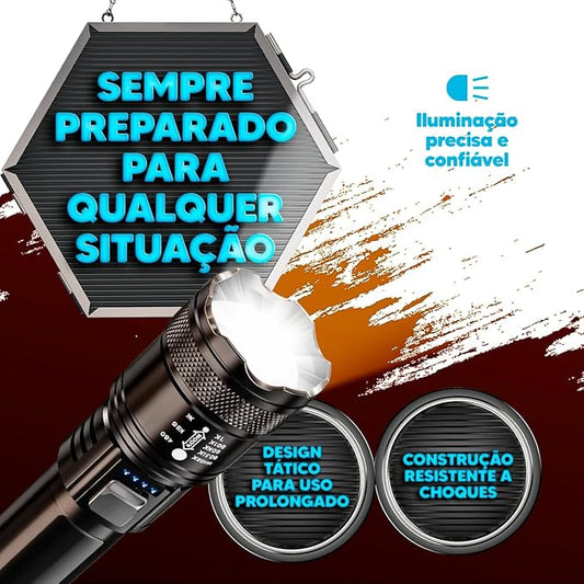 Lanterna tática recarregável