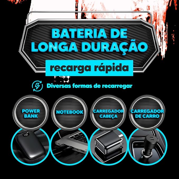 Lanterna tática recarregável